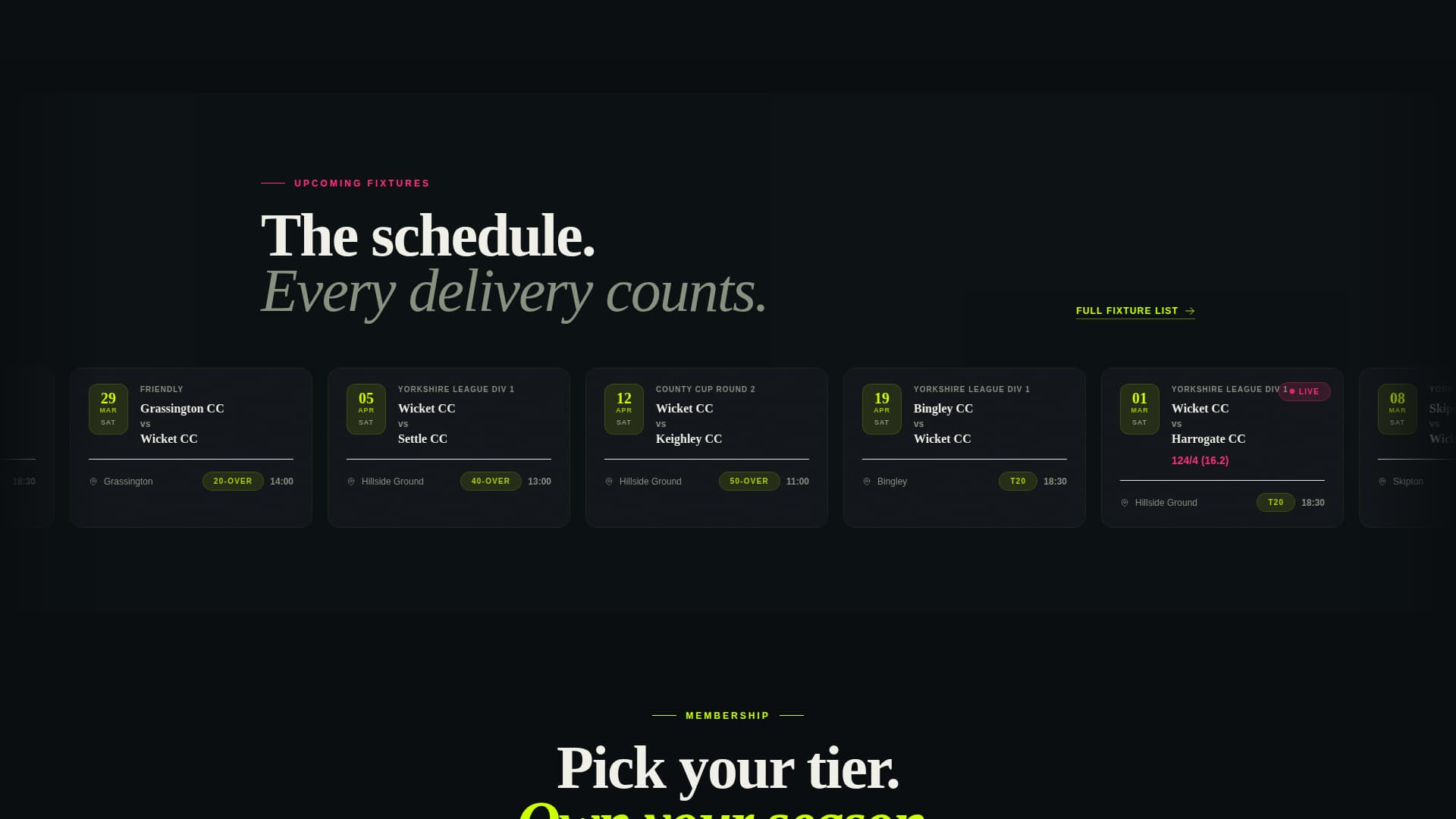 Cricket Booking Website Template