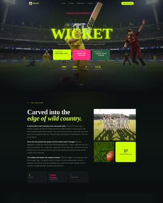 Cricket Booking Website Template
