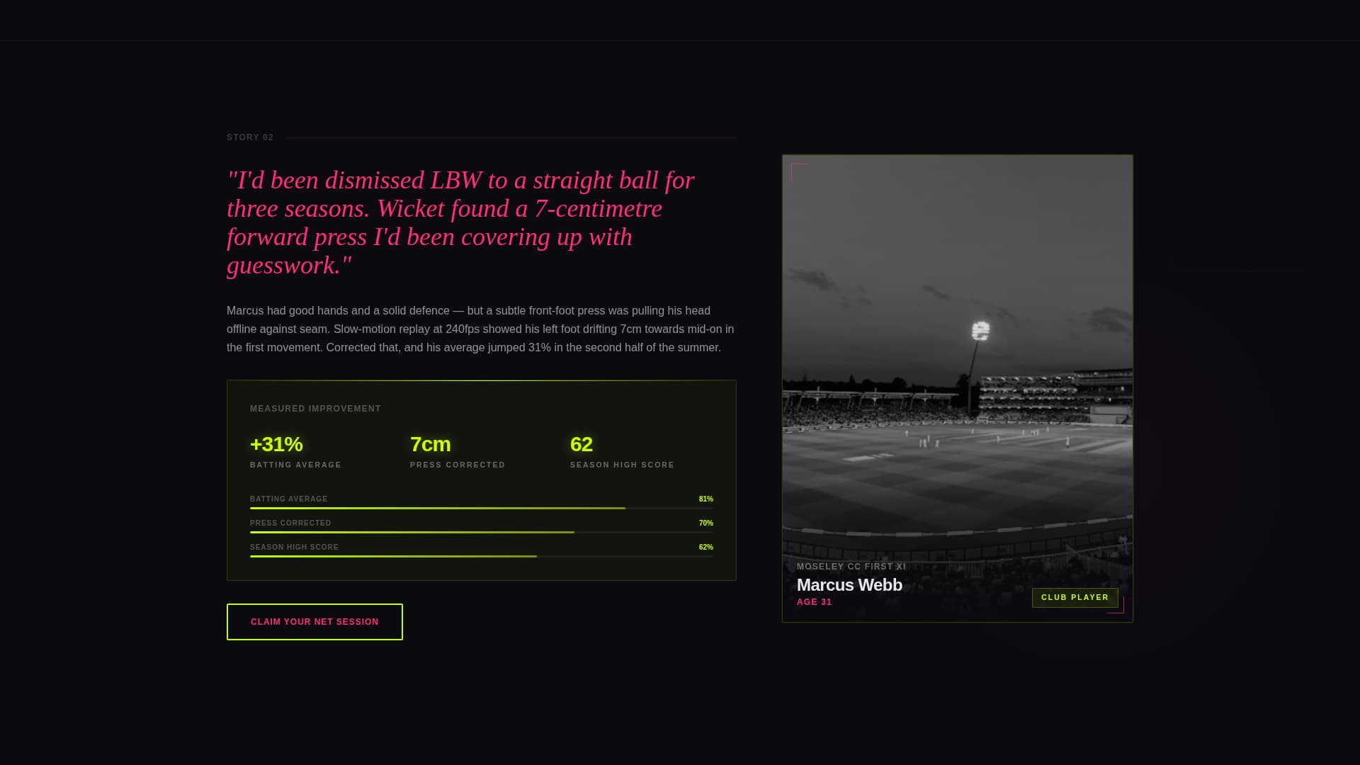 Cricket Booking Website Template
