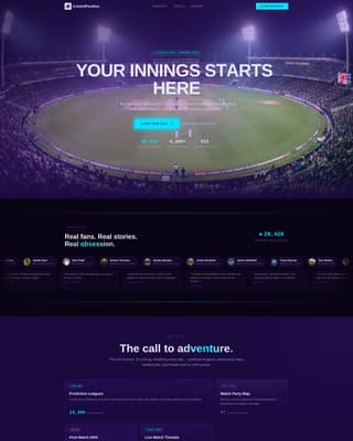 Cricket Specialist Professional Website Template