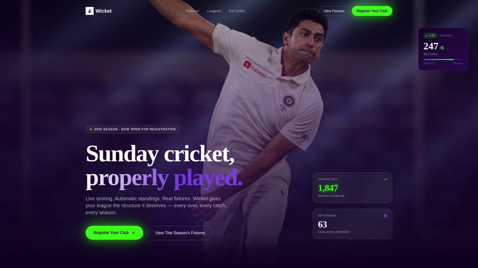 Cricket Professional Website Template