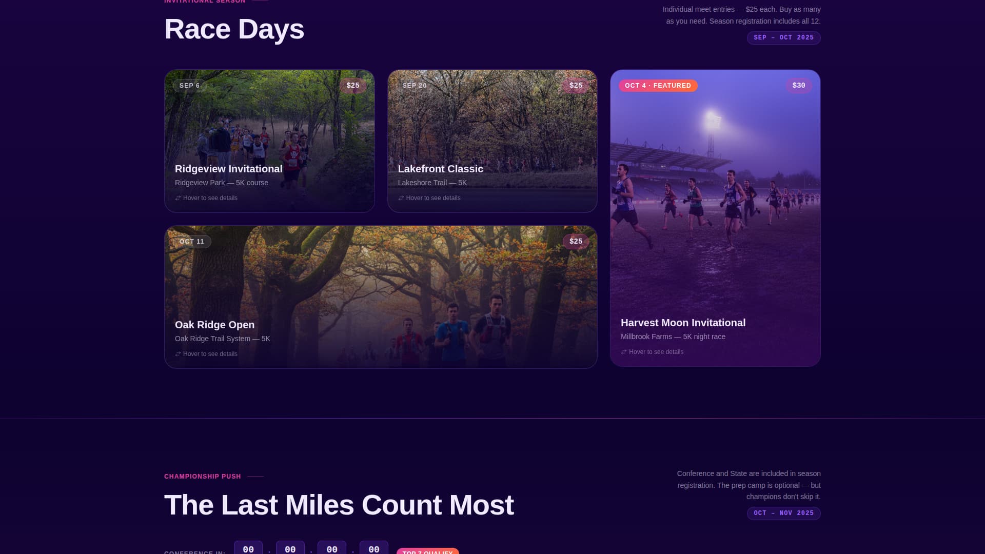 Peak — Championship Endurance Running Landing Page Template