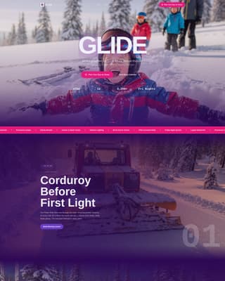 Cross-Country Skiing Booking Website Template