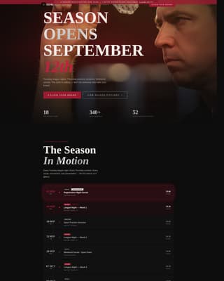 Bullseye — Precision Darts League Landing Page Template