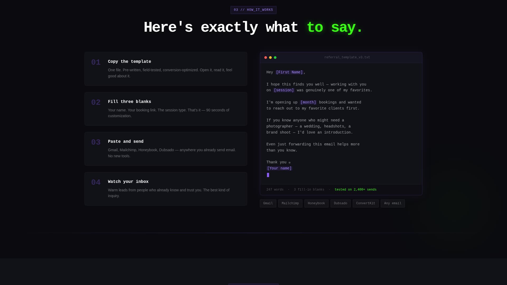 Refer - Electric Photography Landing Page Template