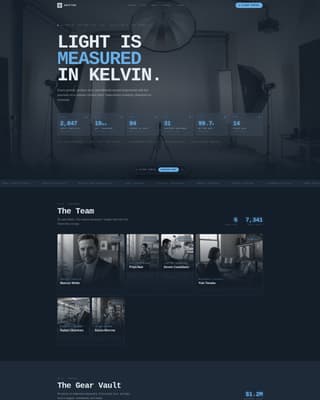 Data-Driven Photography Studio Metrics & Team Website Template