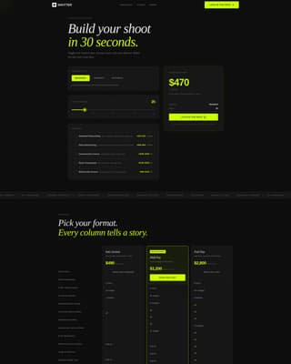 Downtown Commercial Photography Studio Estimator Website Template