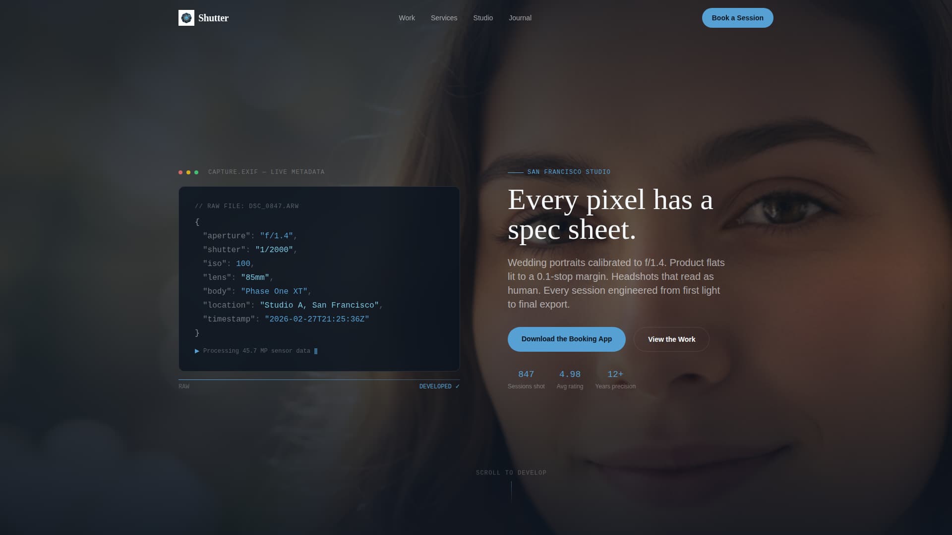 Aerial & Drone Photography Studio Lead Capture Website Template