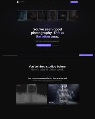 Dark-Theme Photography Studio Reveal Website Template