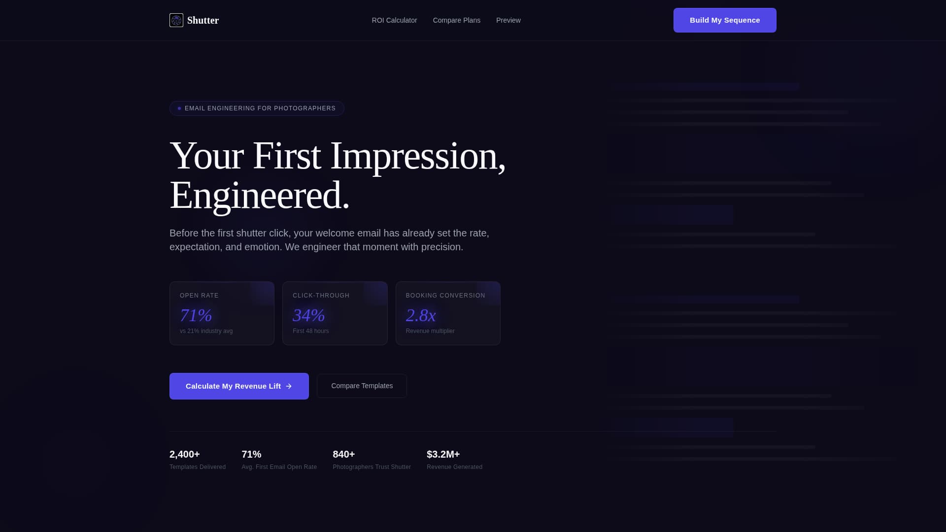 Capture — Actionable Wildlife Photography Landing Page Template
