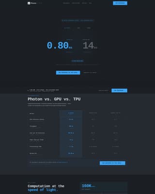 Photon - Blazing Photonic Computing Landing Page Template