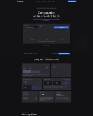 Photon - High Performance Photonic Computing Landing Page Template