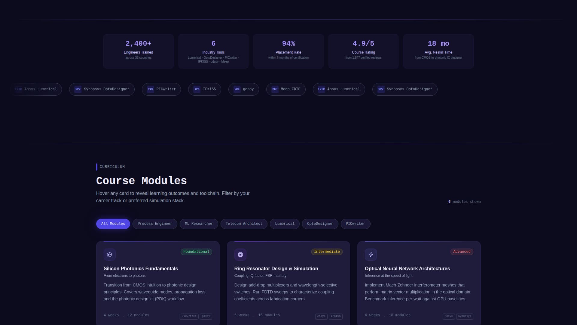 Photon - Luminous Photonics Landing Page Template