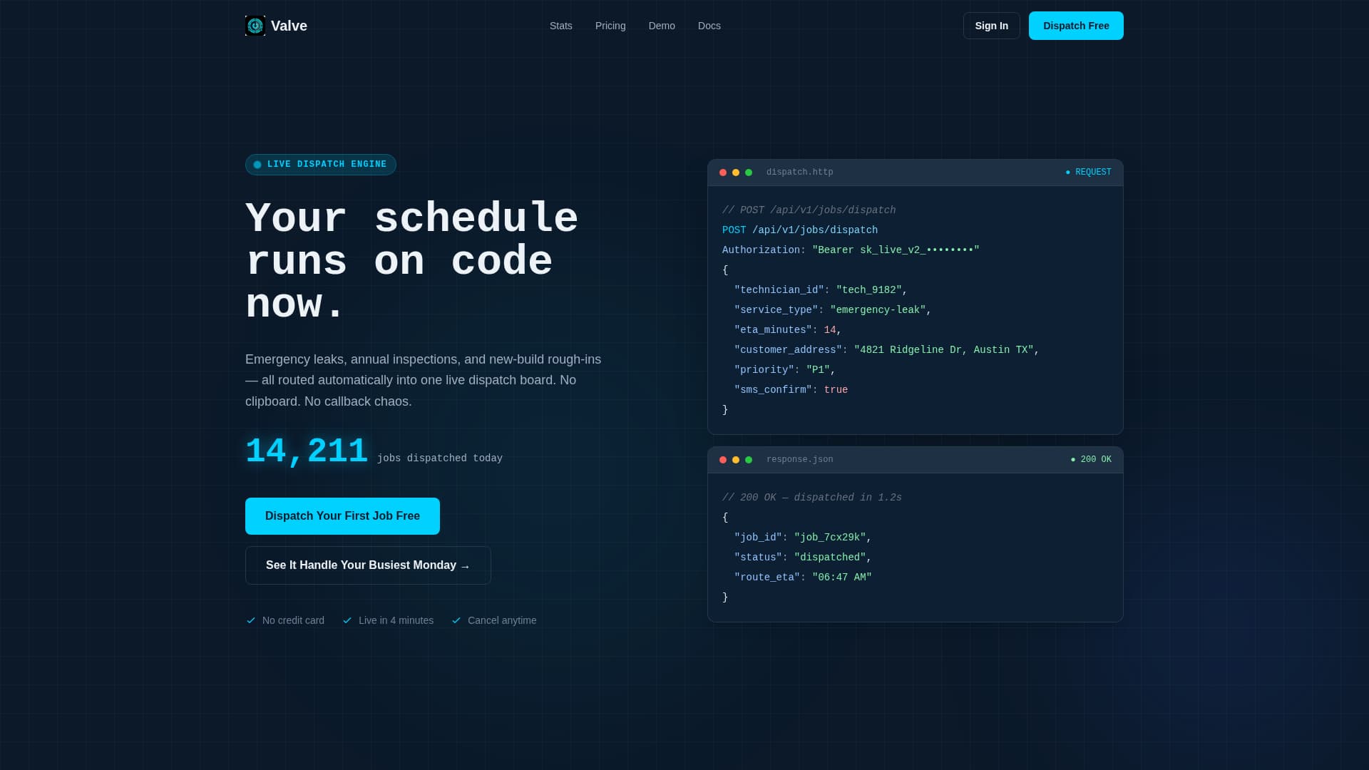 Valve - Powerful Plumbing Landing Page Template
