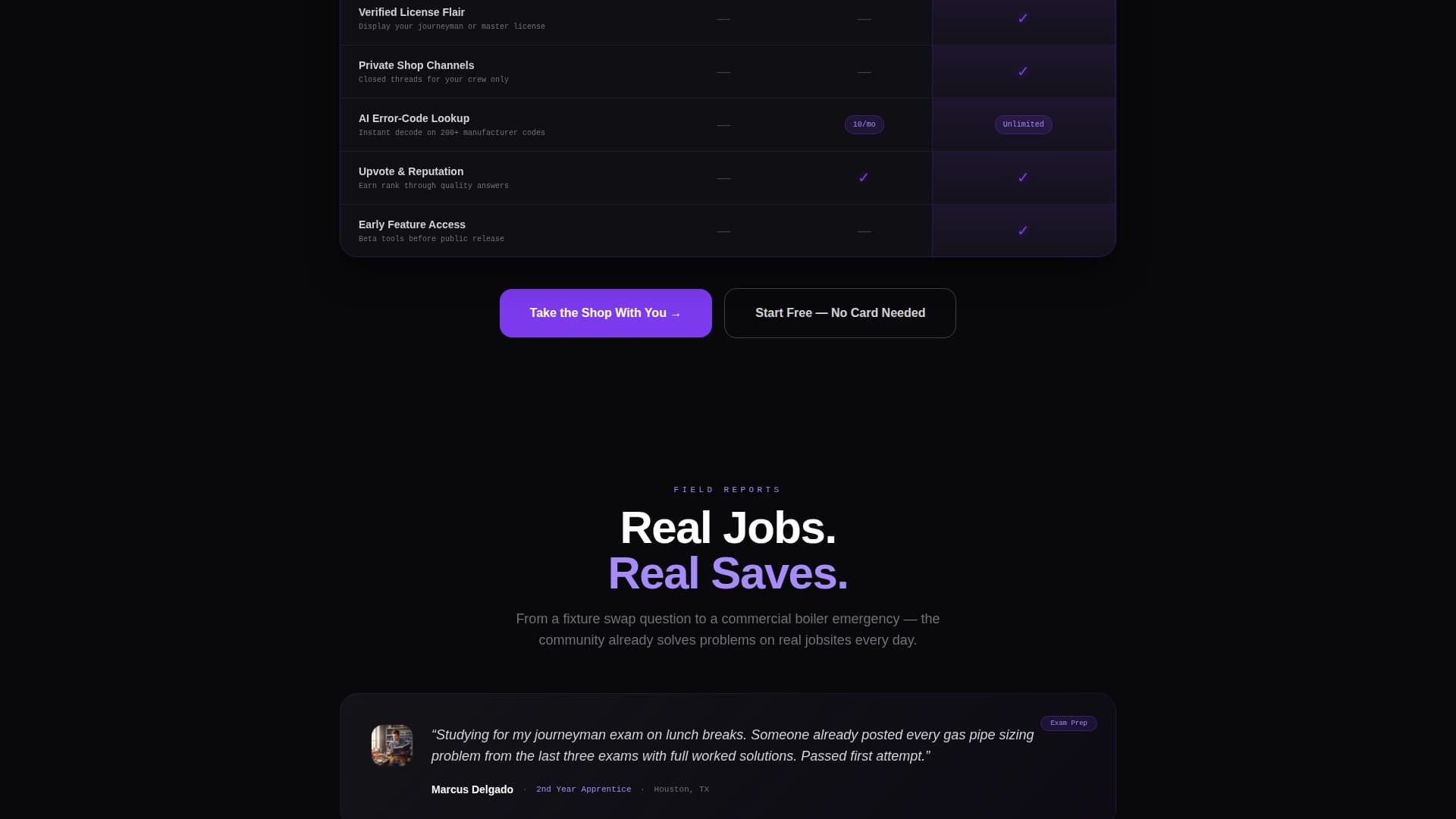 Flux - Powerful Plumbing Forum Landing Page Template