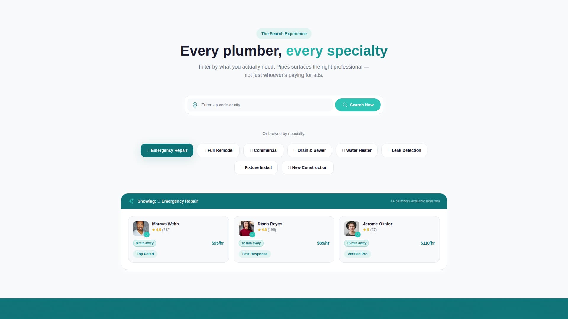 Pipes - Dynamic Plumbing Landing Page Template