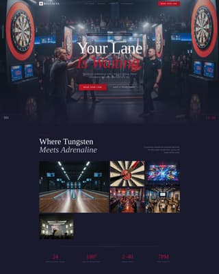 Darts Booking Website Template