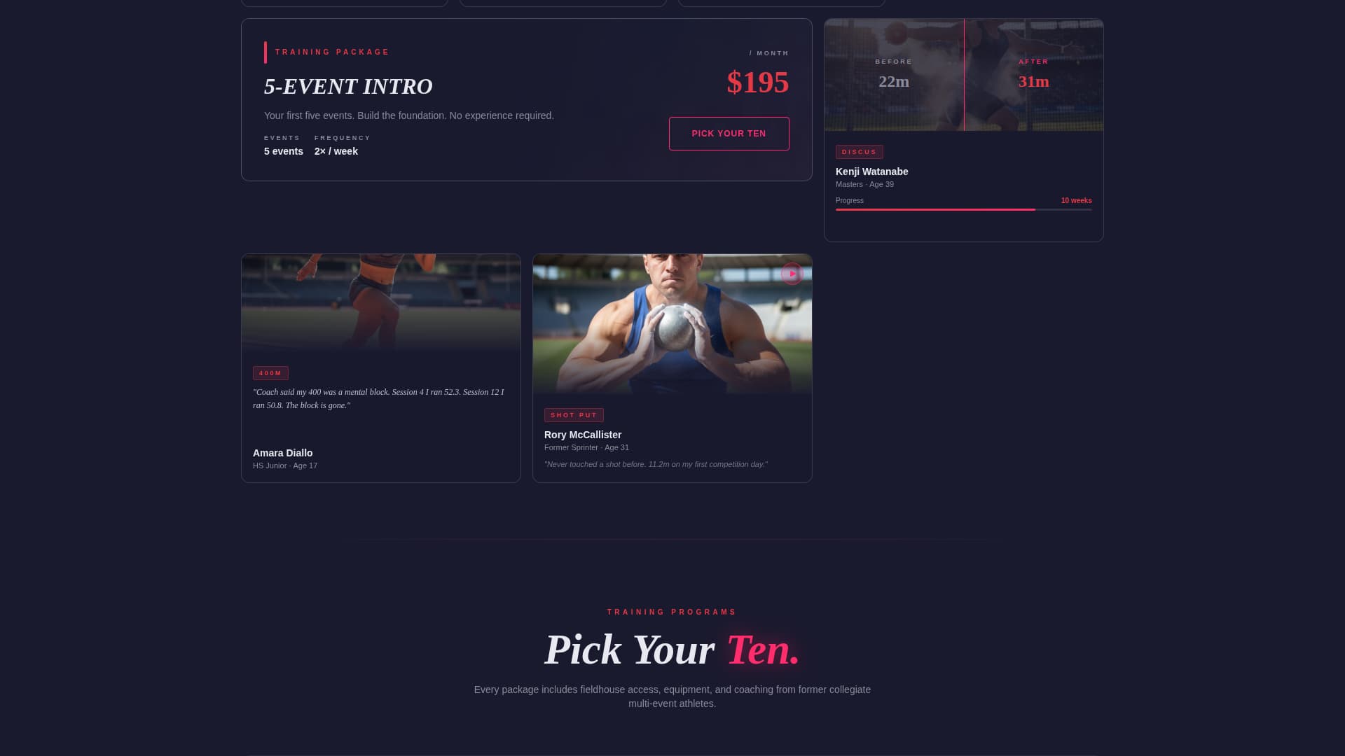 Decathlon Pricing Website Template