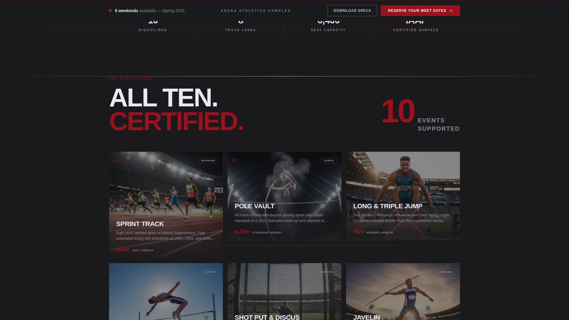 Arena - Highimpact Decathlon Landing Page Template