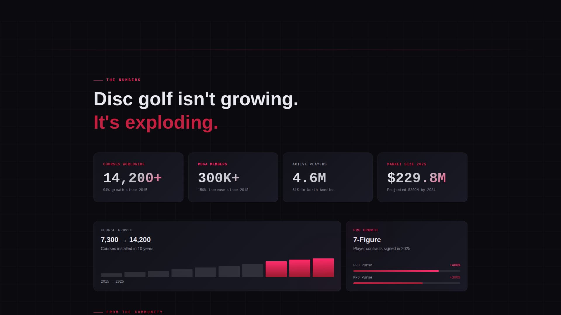 Disc Golf Professional Website Template