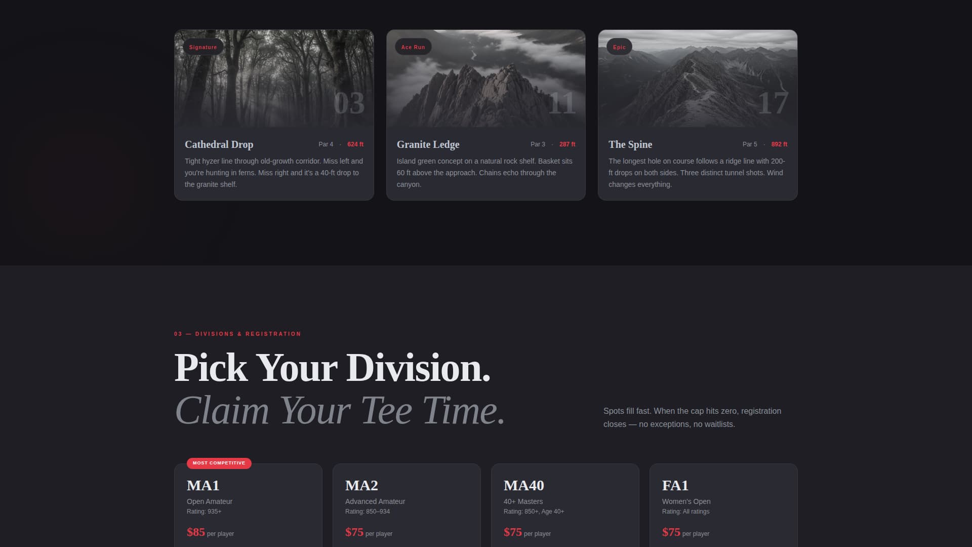 Disc Golf Complete Professional Website Template