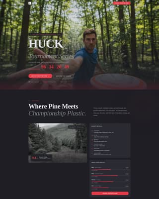 Disc Golf Complete Professional Website Template