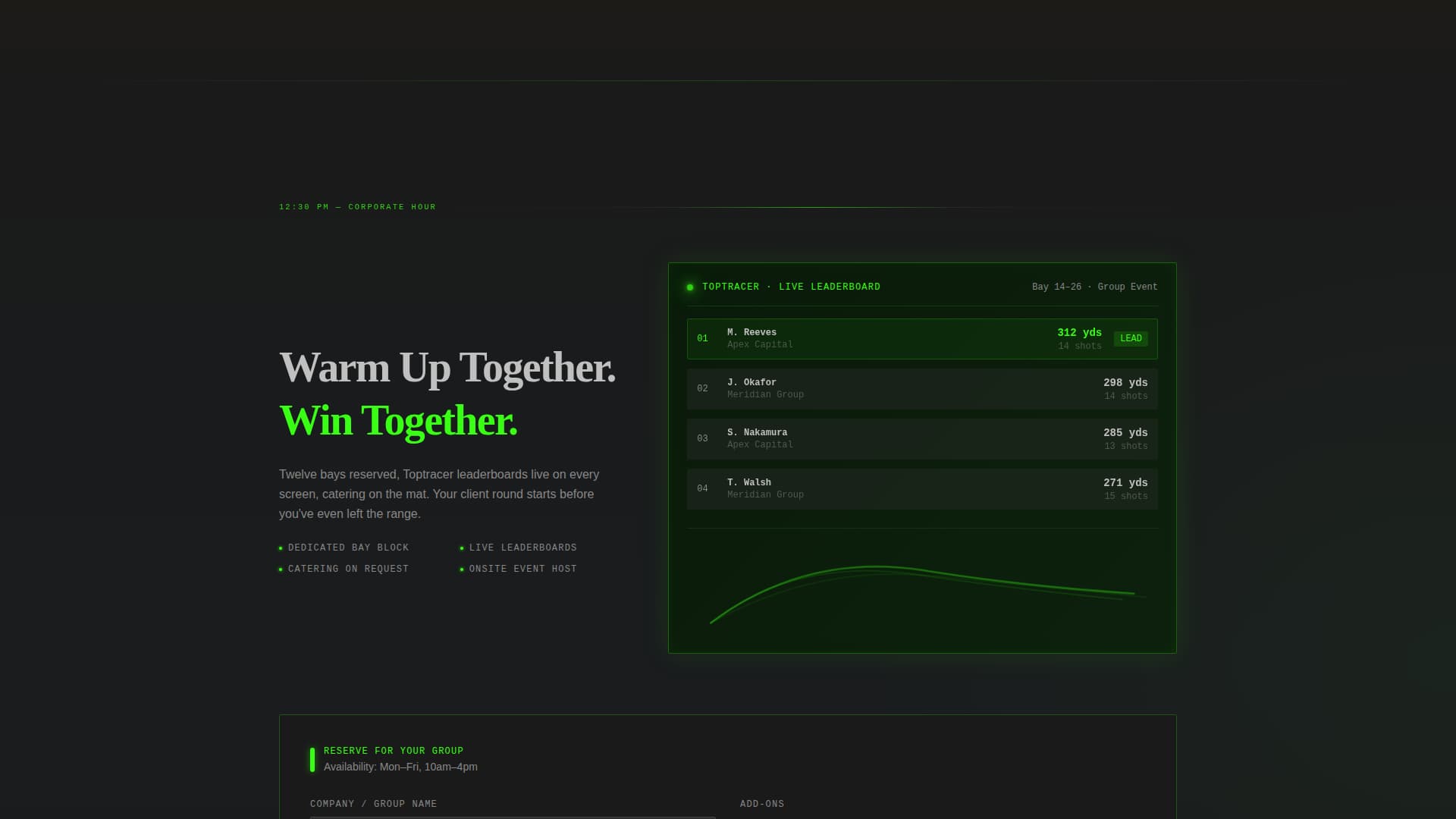 Golf Club & Course Specialist Booking Website Template