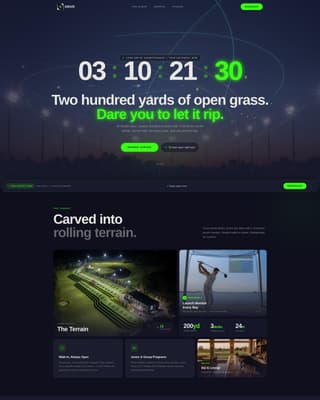 Golf Club & Course Booking Website Template