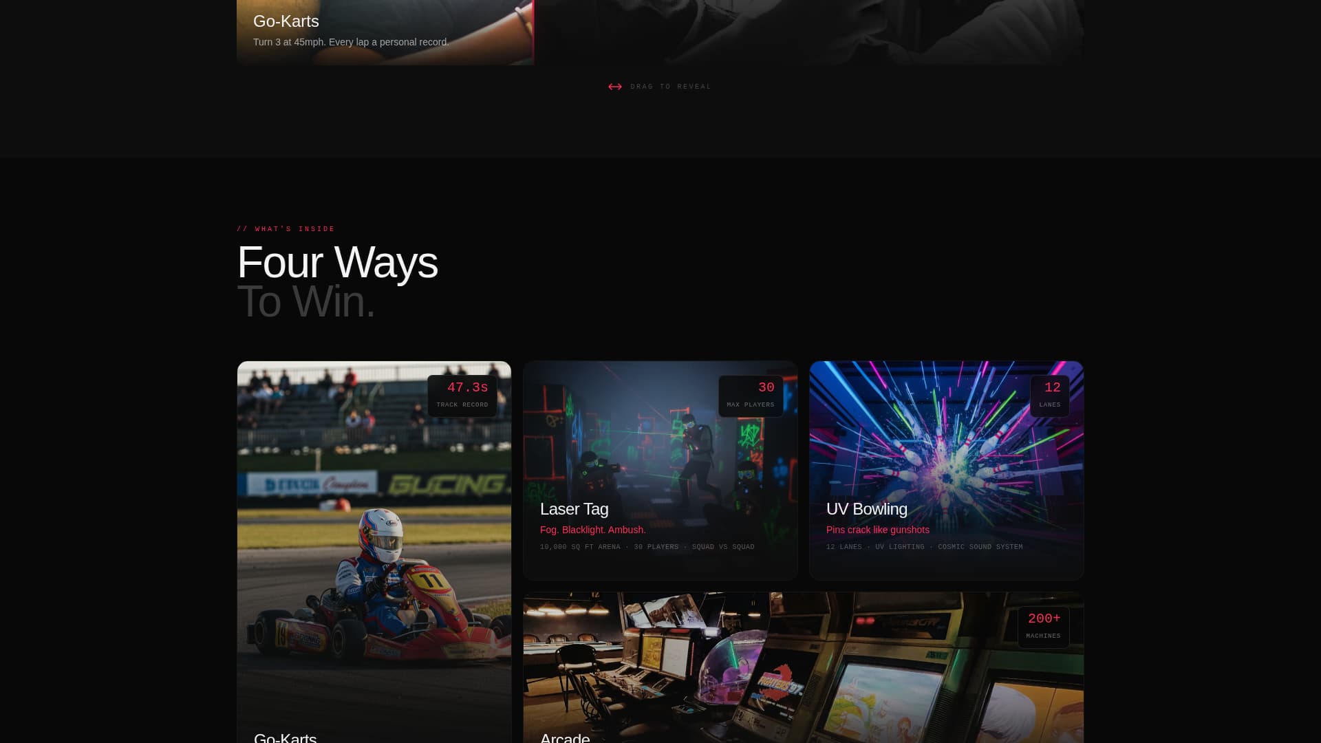 Arena - Highoctane Entertainment Landing Page Template