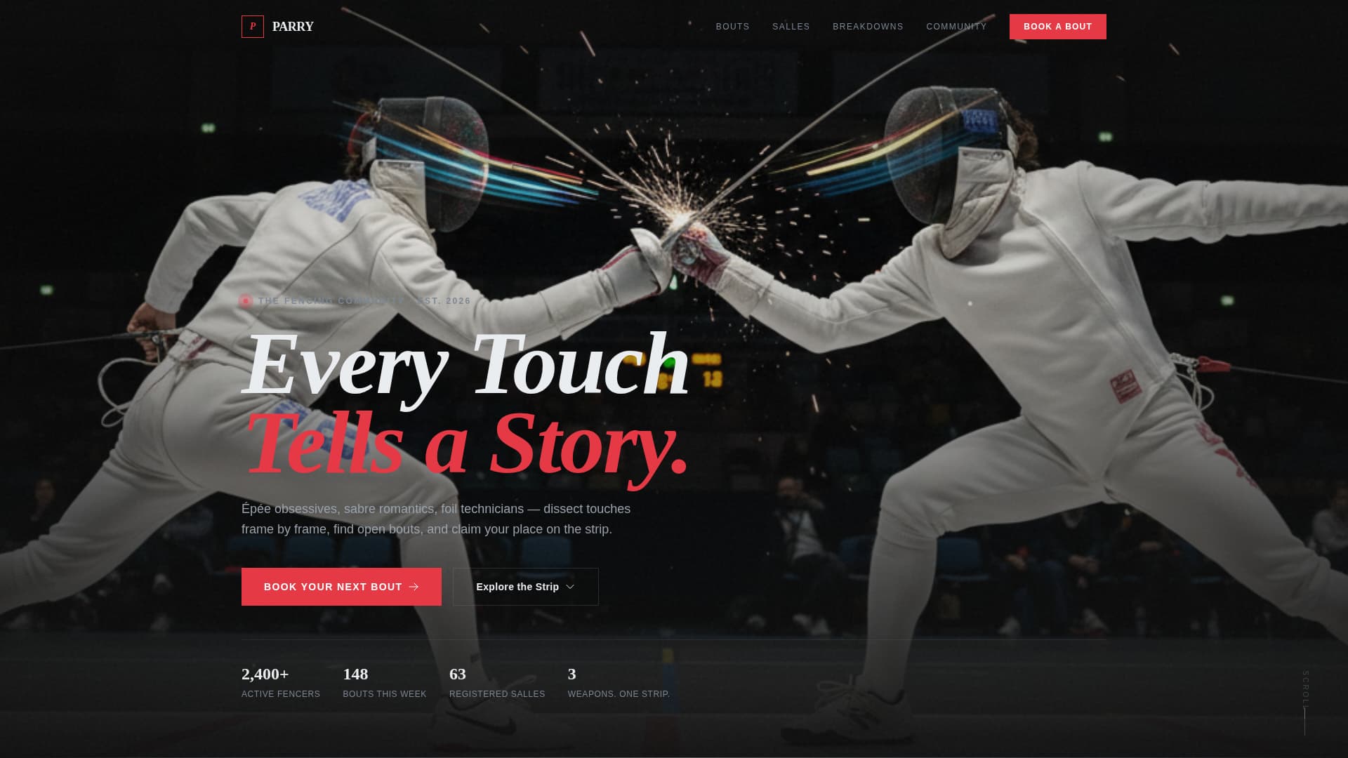 Foil — Precision Competitive Fencing Landing Page Template