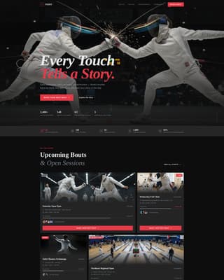 Foil — Precision Competitive Fencing Landing Page Template
