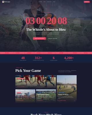 Field Hockey Booking Website Template