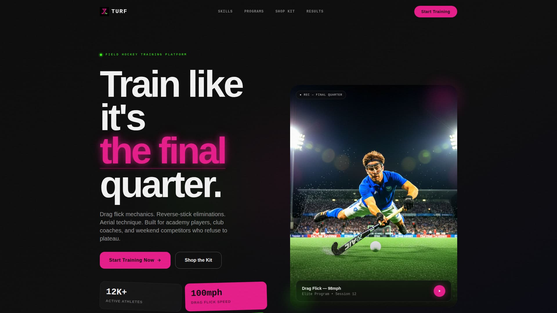 Field Hockey Leagues Advanced Professional Website Template