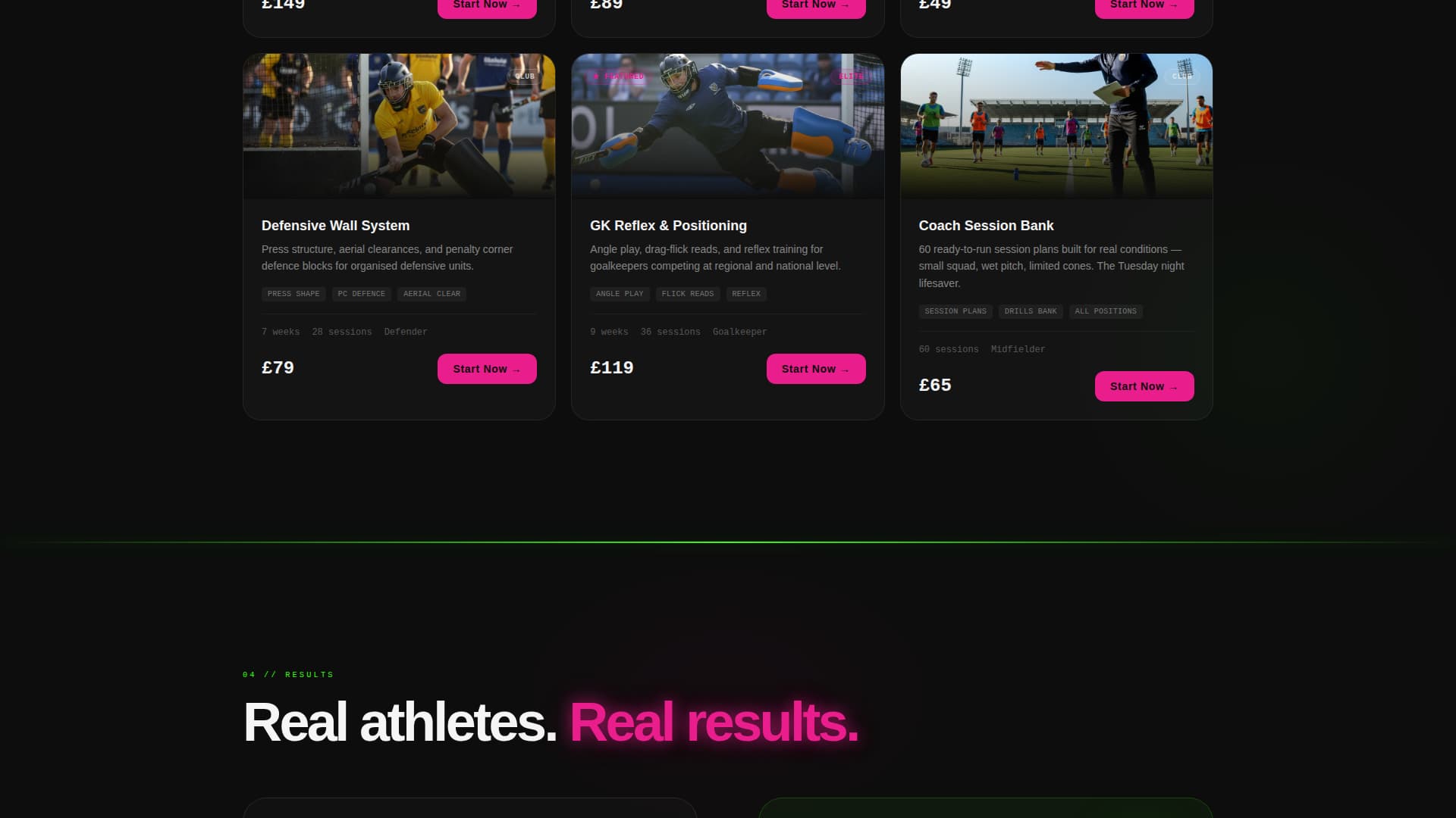 Field Hockey Leagues Advanced Professional Website Template