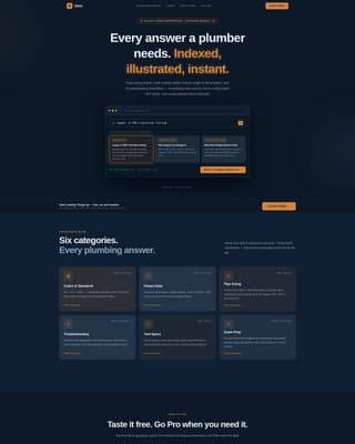 Plumbing - Premium Knowledge Landing Page Template