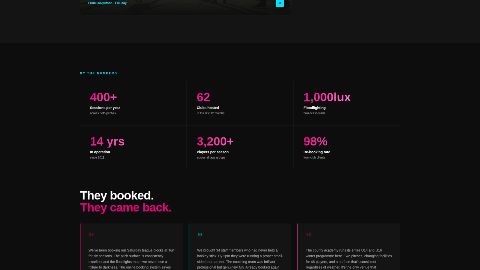 Field Hockey Leagues Specialist Booking Website Template