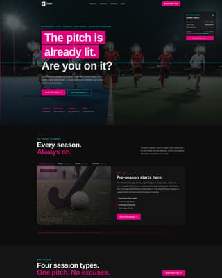 Field Hockey Leagues Specialist Booking Website Template