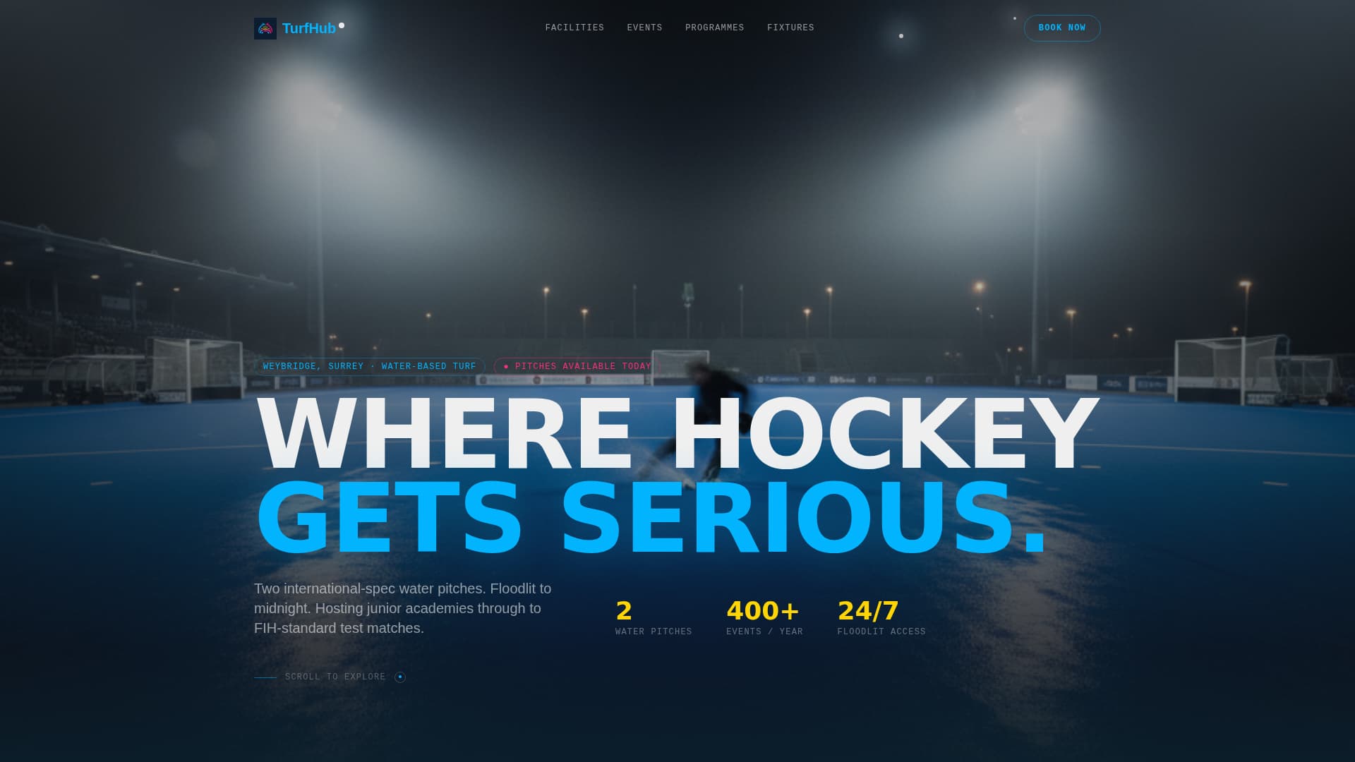 Field Hockey Specialist Booking Website Template