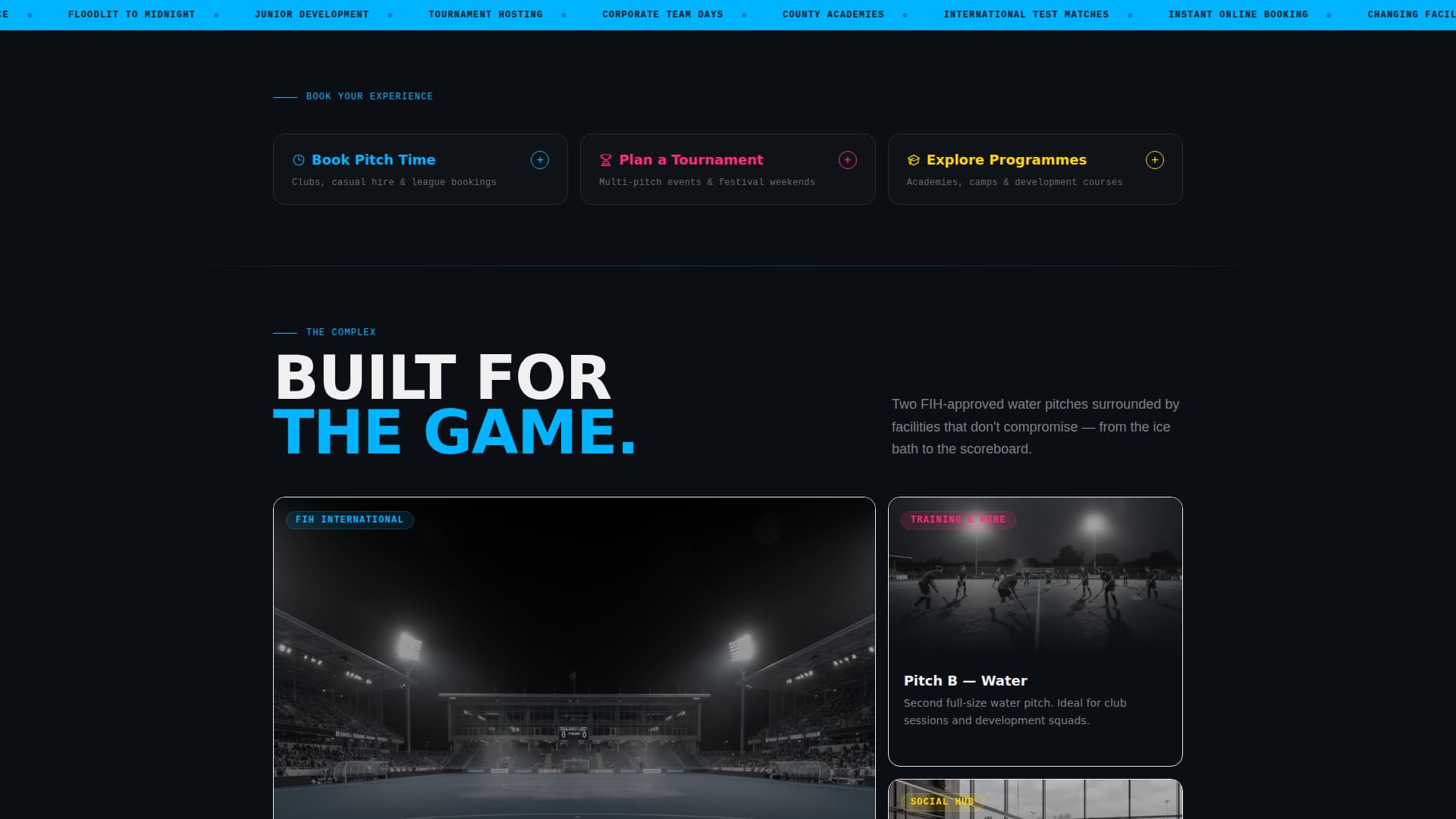 Field Hockey Specialist Booking Website Template