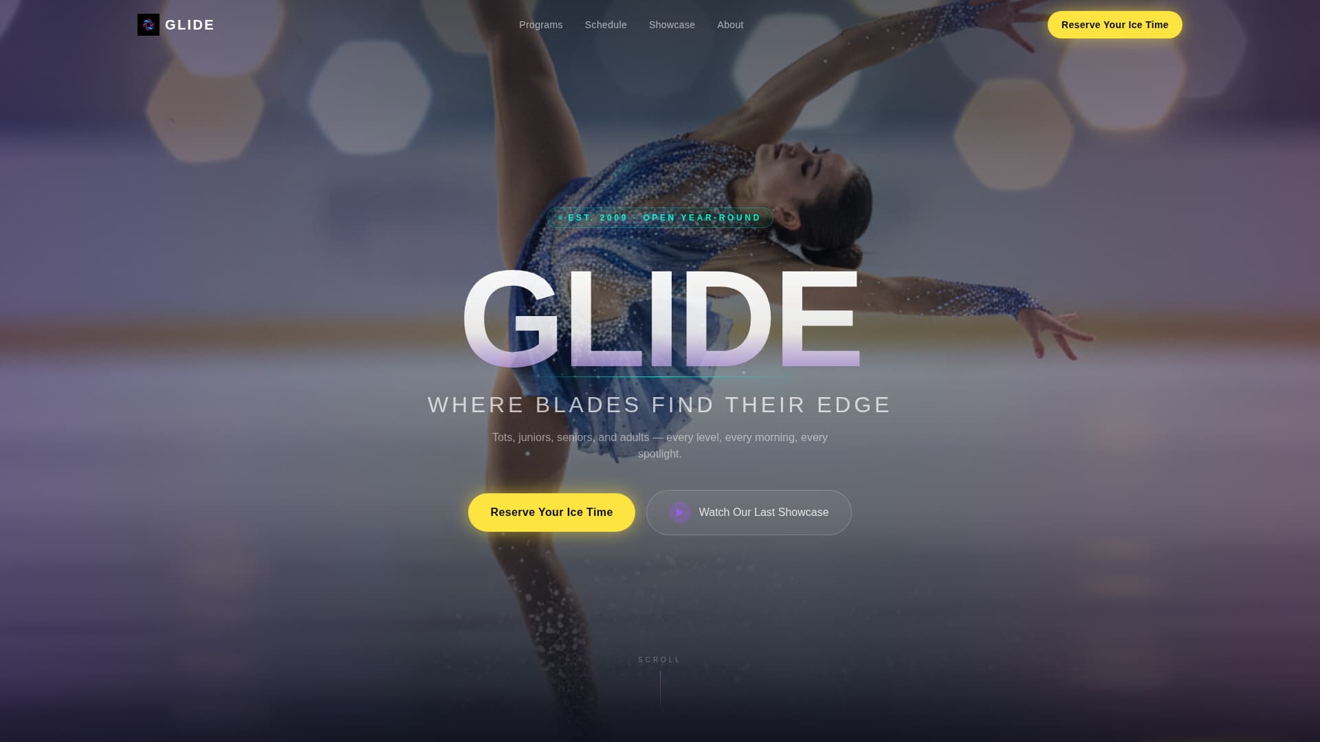 Skating & Winter Sports Booking Website Template