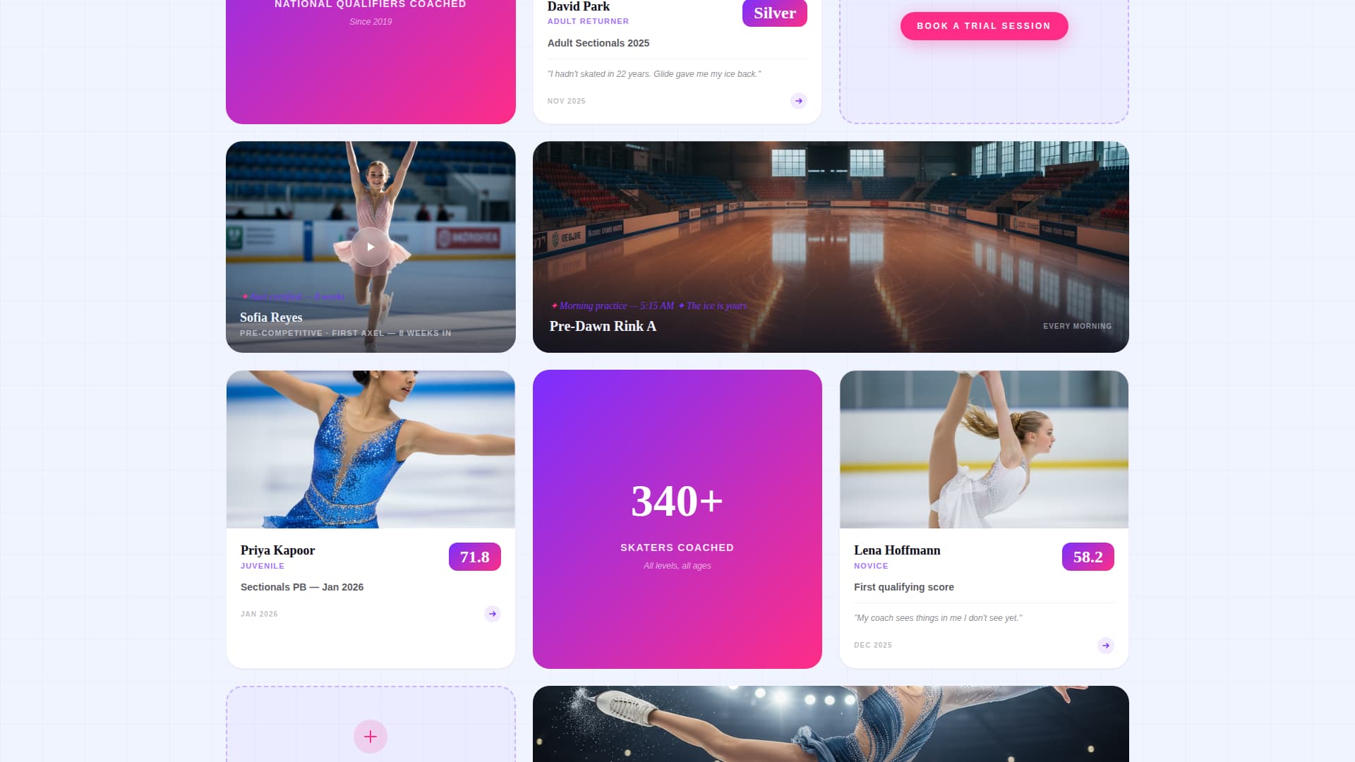 Figure Skating Booking Website Template