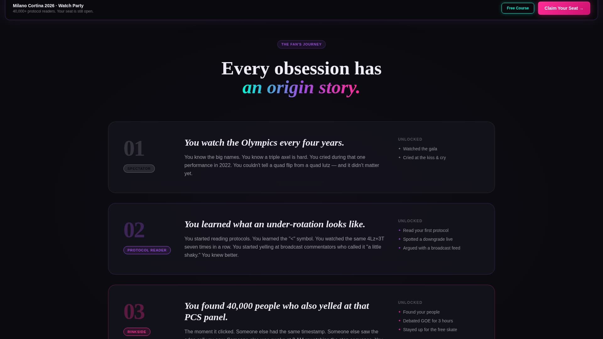 Loop — Thrilling Figure Skating Competition Landing Page Template