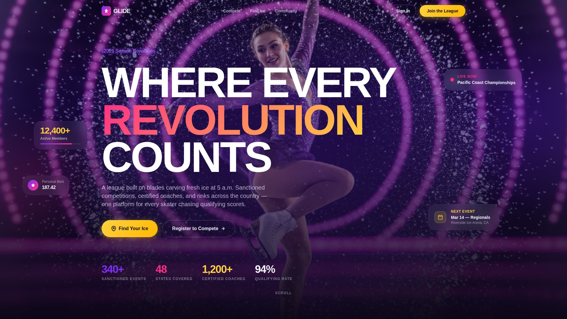 Spiral — Elite Figure Skating Academy Landing Page Template