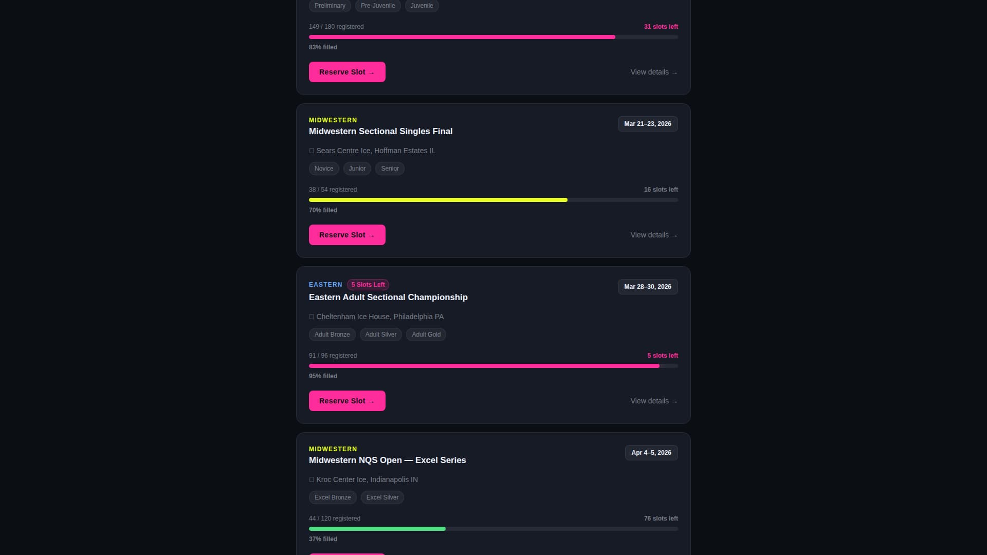 Figure Skating Specialist Booking Website Template