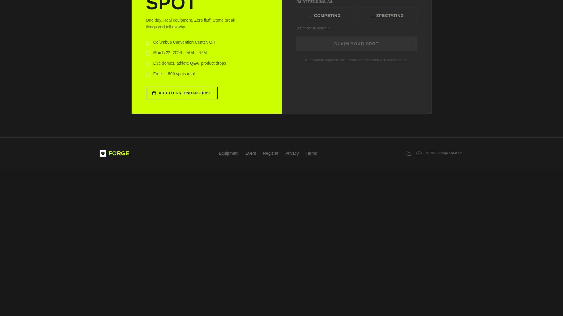 Sports Equipment Brand Professional Website Template