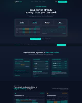 Port & Terminal Vertical SaaS Booking Website Template