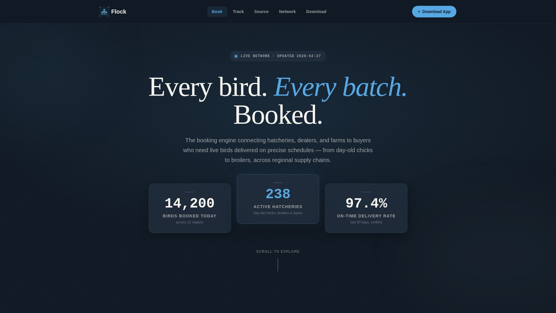 Poultry Vertical SaaS Booking Website Template