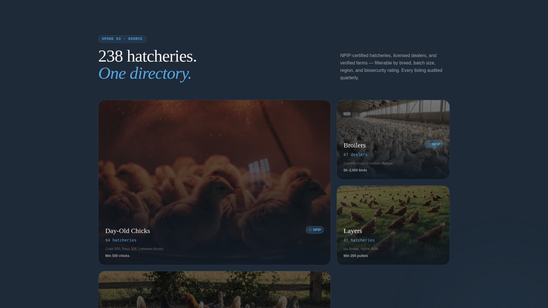 Poultry Vertical SaaS Booking Website Template