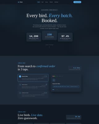 Poultry Vertical SaaS Booking Website Template