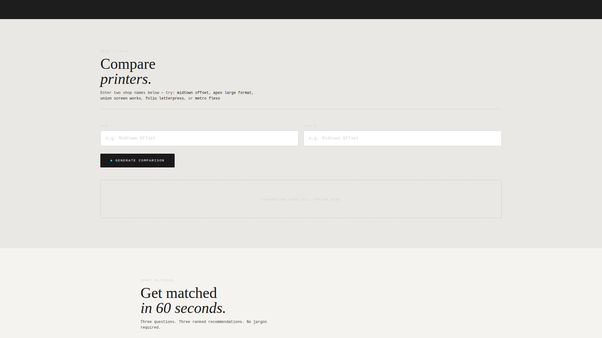 Printing - Premium Directory Landing Page Template